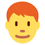 Man: Red Hair on Twitter Twemoji 11.2