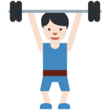 Man Lifting Weights: Light Skin Tone on Twitter Twemoji 11.2