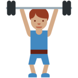 Man Lifting Weights: Medium Skin Tone on Twitter Twemoji 11.2