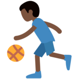 Man Bouncing Ball: Dark Skin Tone on Twitter Twemoji 11.2