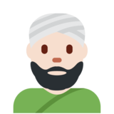 Person Wearing Turban: Light Skin Tone on Twitter Twemoji 11.2