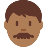 Man: Medium-Dark Skin Tone on Twitter Twemoji 11.2