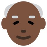 Old Man: Dark Skin Tone on Twitter Twemoji 11.2