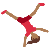 Person Cartwheeling: Medium-Dark Skin Tone on Twitter Twemoji 11.2