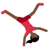 Person Cartwheeling: Dark Skin Tone on Twitter Twemoji 11.2