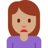 Person Frowning: Medium Skin Tone on Twitter Twemoji 11.2