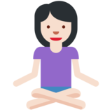 Person in Lotus Position: Light Skin Tone on Twitter Twemoji 11.2
