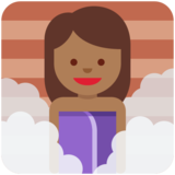 Person in Steamy Room: Medium-Dark Skin Tone on Twitter Twemoji 11.2