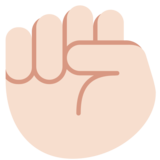 Raised Fist: Light Skin Tone on Twitter Twemoji 11.2