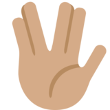Vulcan Salute: Medium Skin Tone on Twitter Twemoji 11.2
