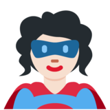 Superhero: Light Skin Tone on Twitter Twemoji 11.2