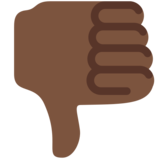 Thumbs Down: Dark Skin Tone on Twitter Twemoji 11.2