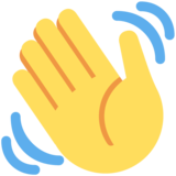 Waving Hand on Twitter Twemoji 11.2