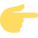 Backhand Index Pointing Right on Twitter Twemoji 11.2