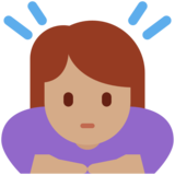 Woman Bowing: Medium Skin Tone on Twitter Twemoji 11.2