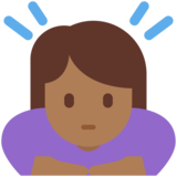 Woman Bowing: Medium-Dark Skin Tone on Twitter Twemoji 11.2
