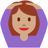 Woman Gesturing OK: Medium Skin Tone on Twitter Twemoji 11.2