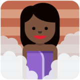 Woman in Steamy Room: Dark Skin Tone on Twitter Twemoji 11.2