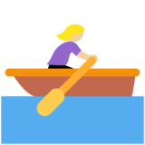 Woman Rowing Boat: Medium-Light Skin Tone on Twitter Twemoji 11.2