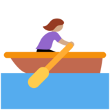 Woman Rowing Boat: Medium Skin Tone on Twitter Twemoji 11.2