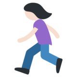 Woman Running: Light Skin Tone on Twitter Twemoji 11.2