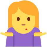 Woman Shrugging on Twitter Twemoji 11.2