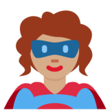 Woman Superhero: Medium Skin Tone on Twitter Twemoji 11.2