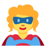 Woman Superhero on Twitter Twemoji 11.2