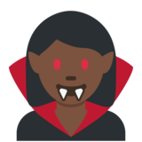 Woman Vampire: Dark Skin Tone on Twitter Twemoji 11.2