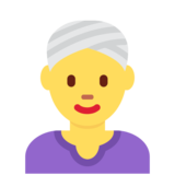 Woman Wearing Turban on Twitter Twemoji 11.2