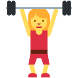 Woman Lifting Weights on Twitter Twemoji 11.2