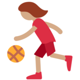 Woman Bouncing Ball: Medium Skin Tone on Twitter Twemoji 11.2