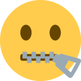Zipper-Mouth Face on Twitter Twemoji 11.2