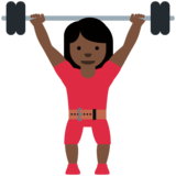 Woman Lifting Weights: Dark Skin Tone on Twitter Twemoji 11.3