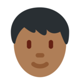Person: Medium-Dark Skin Tone on Twitter Twemoji 11.4