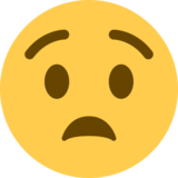 Anguished Face on Twitter Twemoji 11.4
