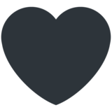 Black Heart on Twitter Twemoji 11.4