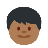 Child: Medium-Dark Skin Tone on Twitter Twemoji 11.4