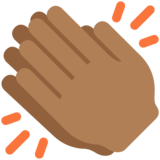 Clapping Hands: Medium-Dark Skin Tone on Twitter Twemoji 11.4