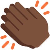 Clapping Hands: Dark Skin Tone on Twitter Twemoji 11.4