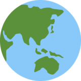Globe Showing Asia-Australia on Twitter Twemoji 11.4
