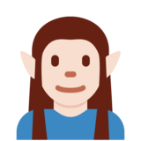 Elf: Light Skin Tone on Twitter Twemoji 11.4