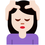 Person Getting Massage: Light Skin Tone on Twitter Twemoji 11.4