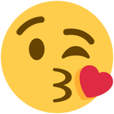 Face Blowing a Kiss on Twitter Twemoji 11.4