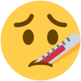 Face with Thermometer on Twitter Twemoji 11.4
