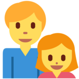 Family: Man, Girl on Twitter Twemoji 11.4