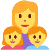 Family: Woman, Girl, Boy on Twitter Twemoji 11.4