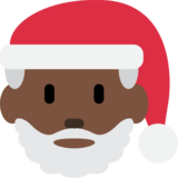 Santa Claus: Dark Skin Tone on Twitter Twemoji 11.4