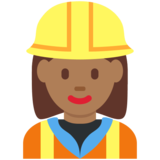 Woman Construction Worker: Medium-Dark Skin Tone on Twitter Twemoji 11.4