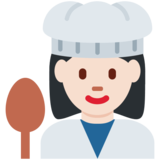 Woman Cook: Light Skin Tone on Twitter Twemoji 11.4